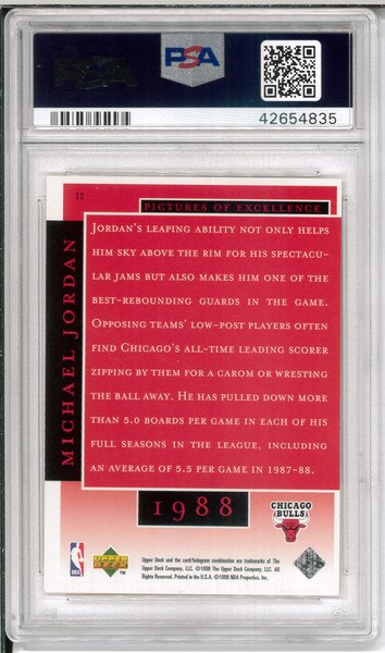 Michael Jordan 1998 Upper Deck MJ Career CollectionCard#12 PSA 9 