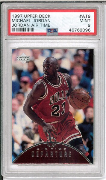 Michael Jordan 1997 Upper Deck Jordan Air TimeCard#At9 PSA PSA
