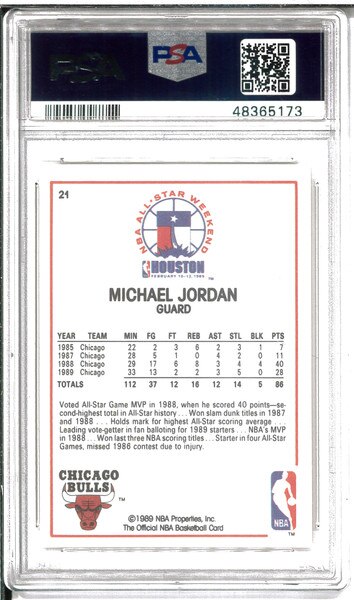 Michael Jordan 1989 Hoops All-StarCard#21 PSA PSA#48365173